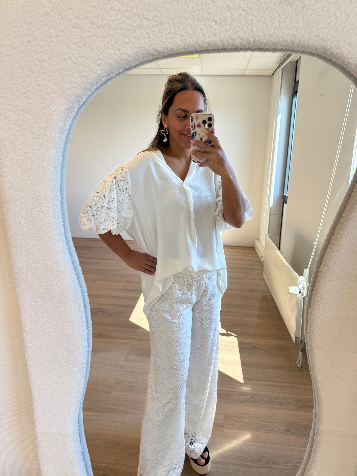 Leah lace pants white