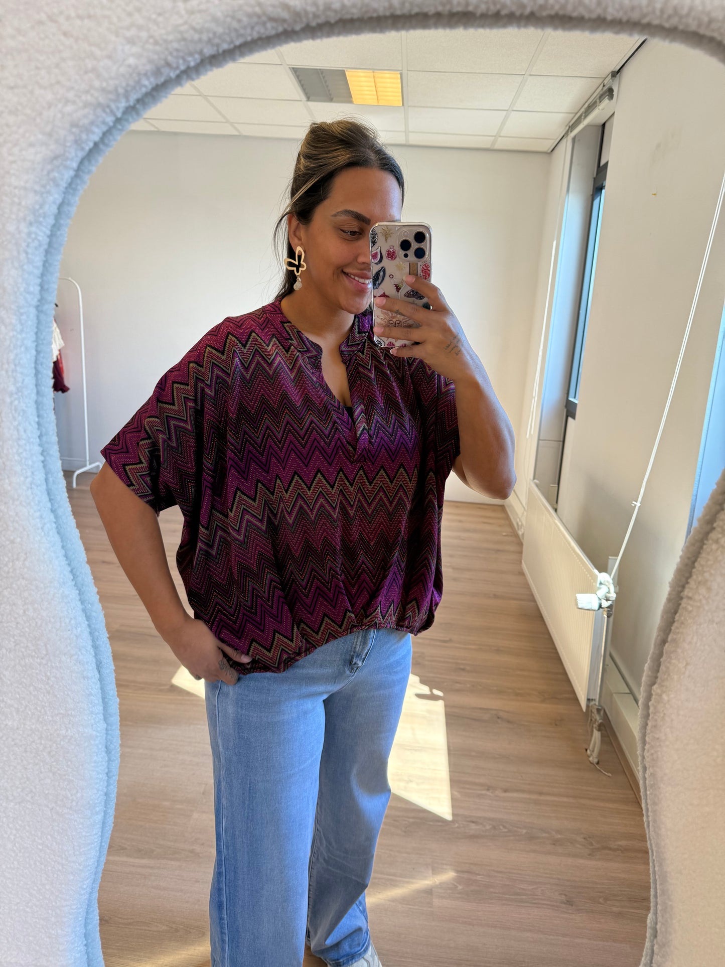 Abby aztec top purple