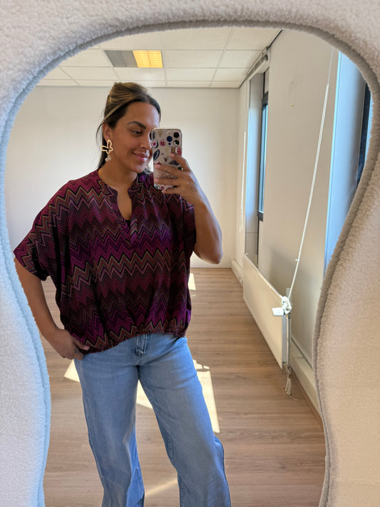 Abby aztec top purple