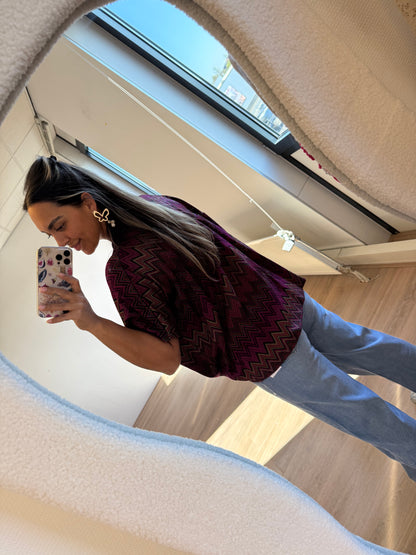 Abby aztec top purple