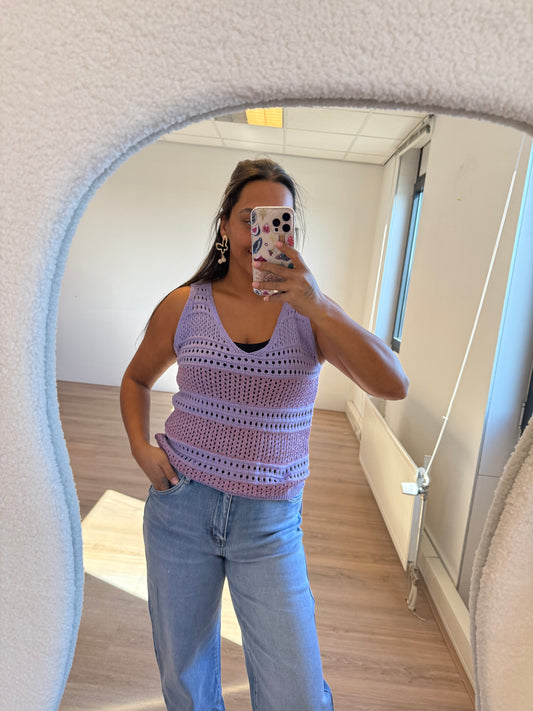 Livia crochet top lila