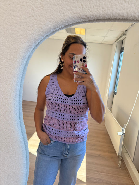 Livia crochet top lila