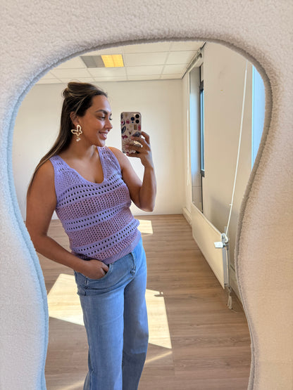 Livia crochet top lila