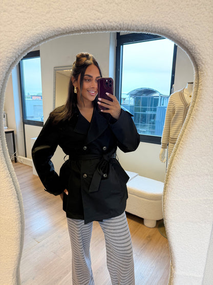 Plus Queen trenchcoat black