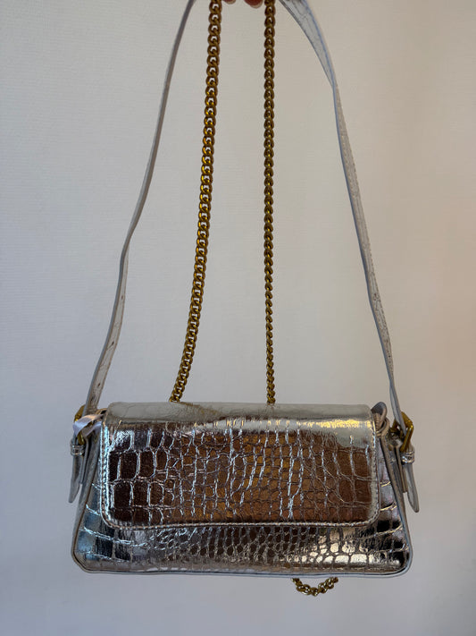 Macy metallic bag silver