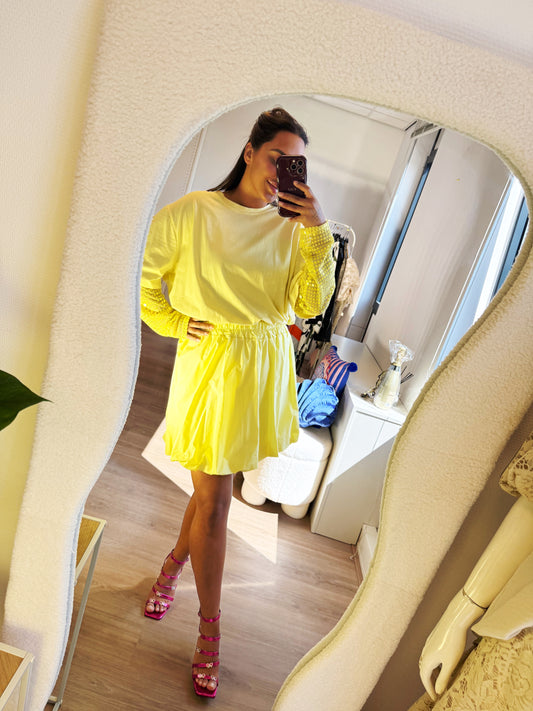 Beau balloon skirt bright yellow