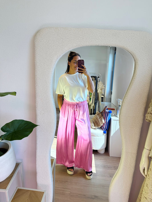 Senna satin pants pink