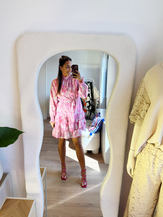 Romee ruffle dress baby pink