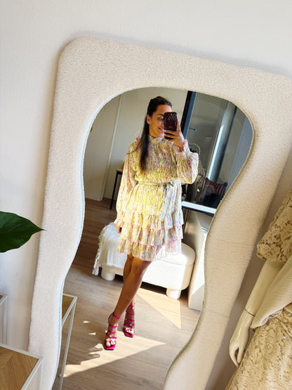 Romee ruffle dress butter yellow