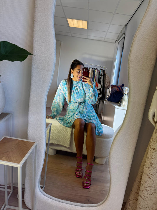 Romee ruffle dress lightblue