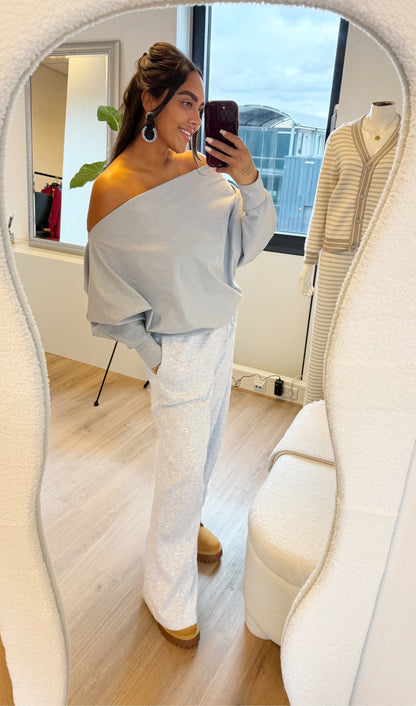 Olivia off-shoulder top grey