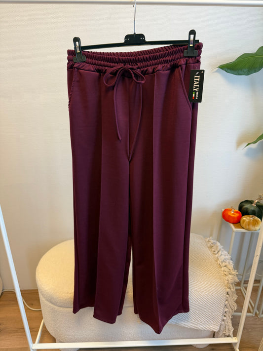 Tailored jogger straight fit bordeaux