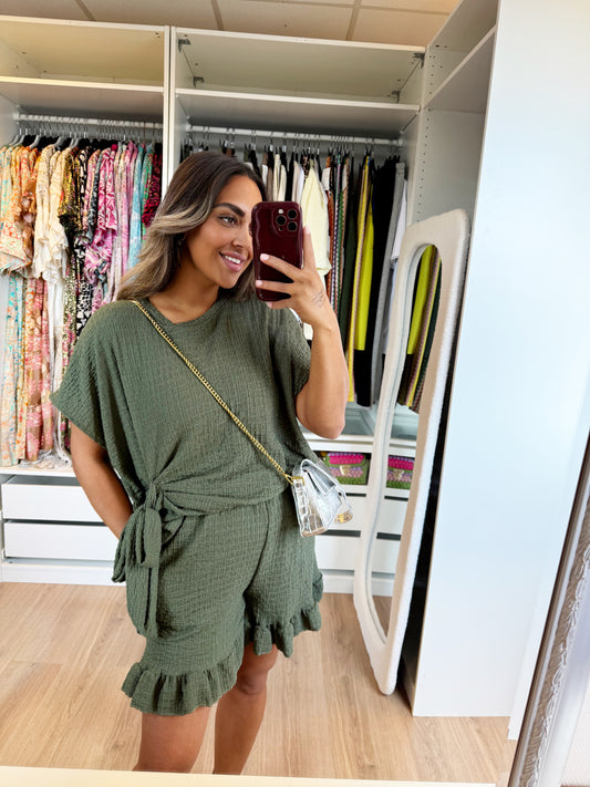 Celine crepe set army