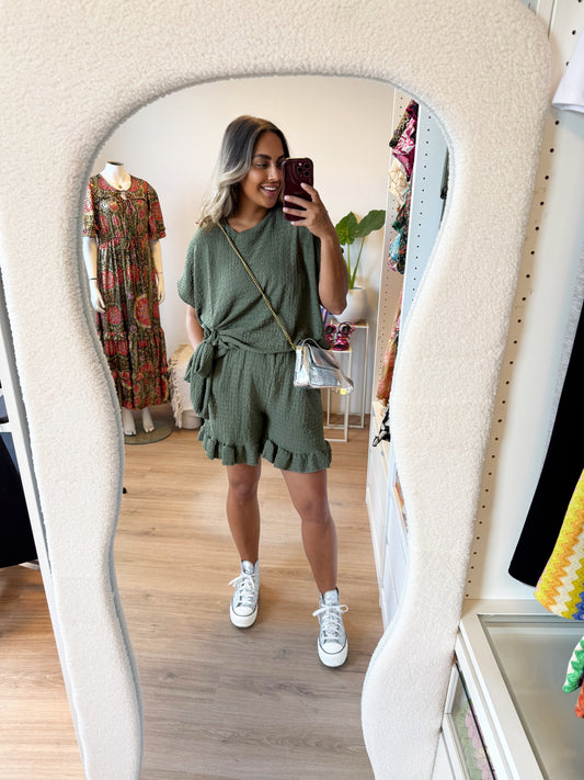 Celine crepe set army