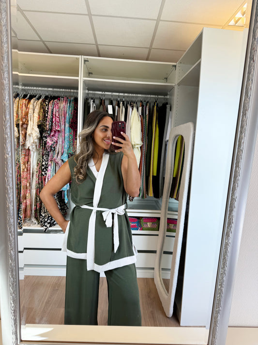 Maddy two piece set army