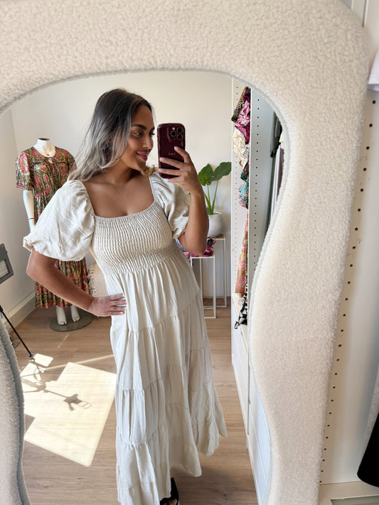 Elenore maxi dress beige