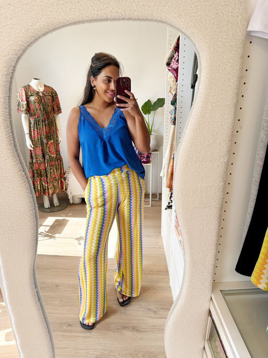 Abby soft glitter aztec pants bright yellow
