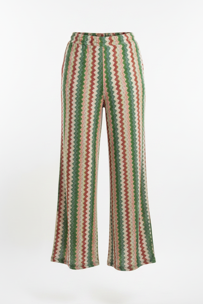 Abby soft glitter aztec pants army