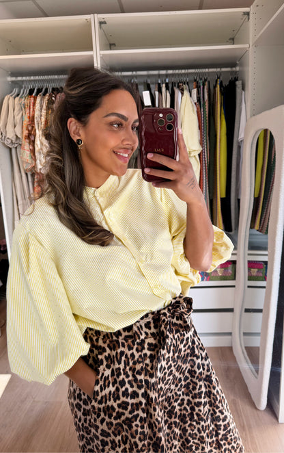 Jolie leopard wide leg pants