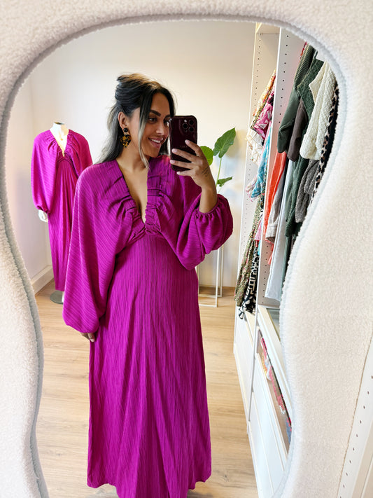 Madeleine butterfly maxi dress fuchsia