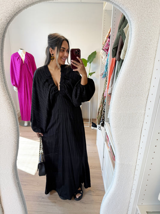 Madeleine butterfly maxi dress black