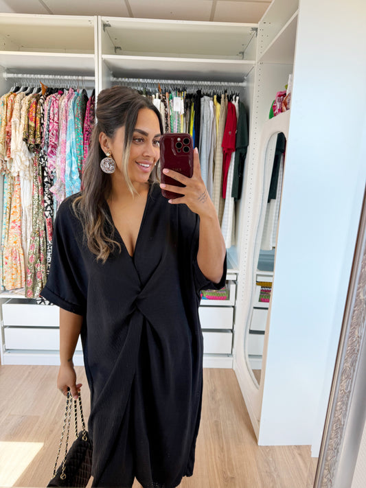 Kayla knot dress black