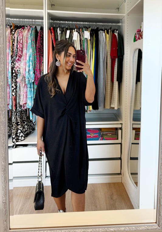 Kayla knot dress black