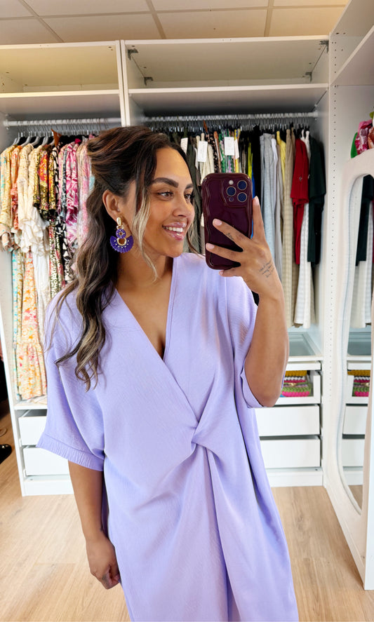 Kayla knot dress Lila