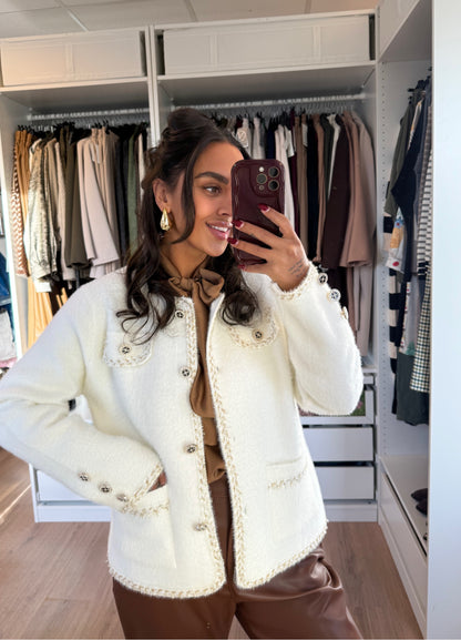 Eleonore elegant vest offwhite