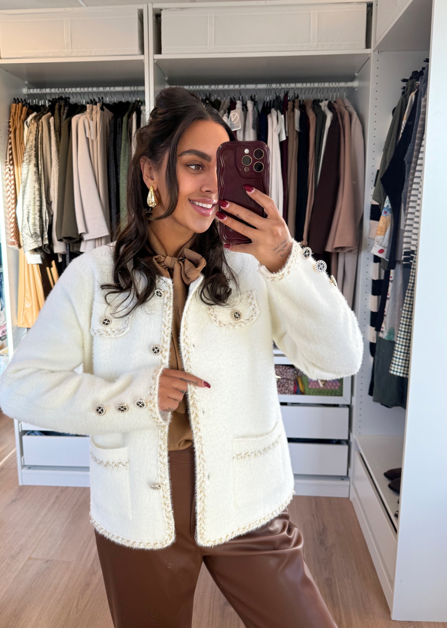 Eleonore elegant vest offwhite