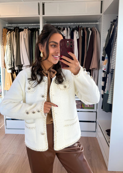 Eleonore elegant vest offwhite