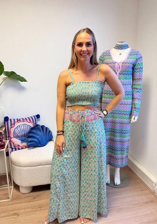 India two piece set mint & lightblue