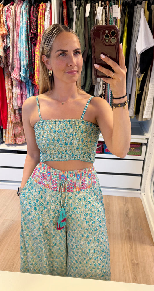 India two piece set mint & lightblue