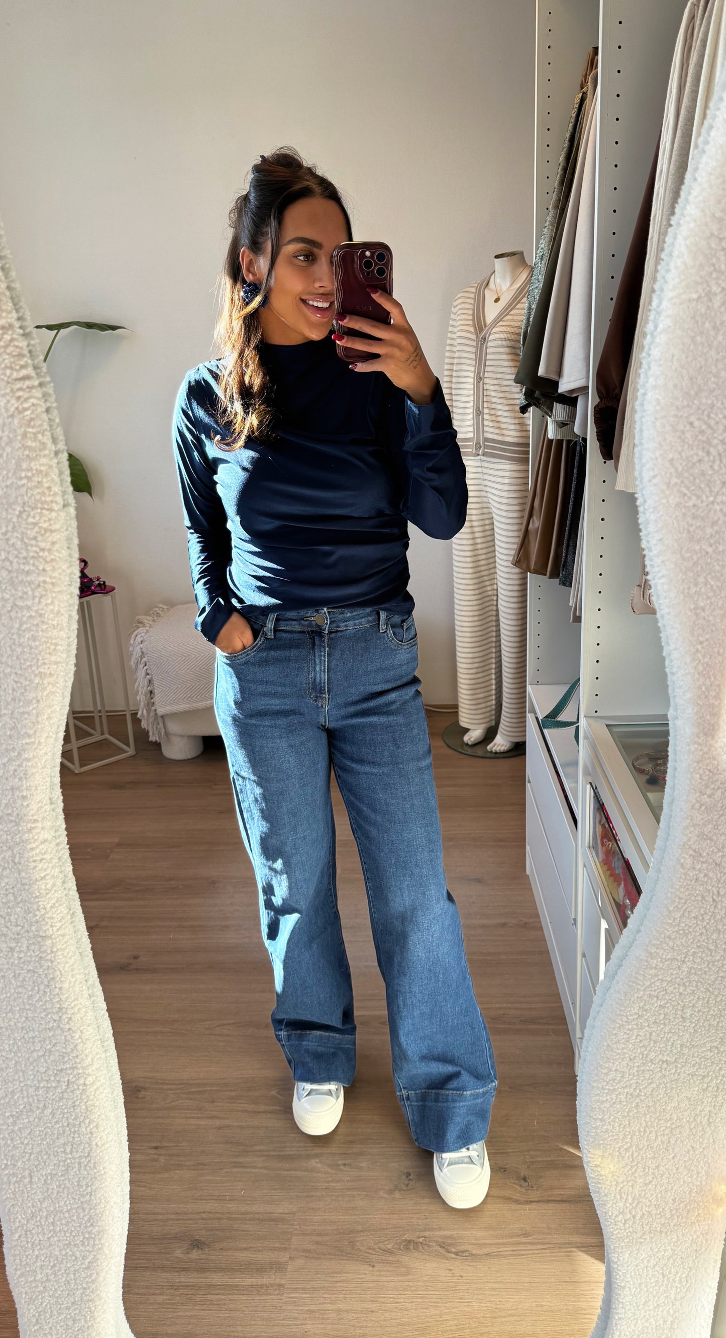 Musthave jeans wide leg denimblue