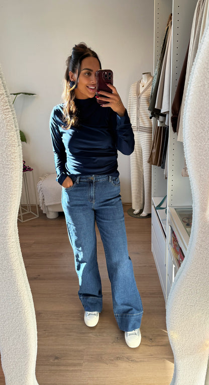 Musthave jeans wide leg denimblue