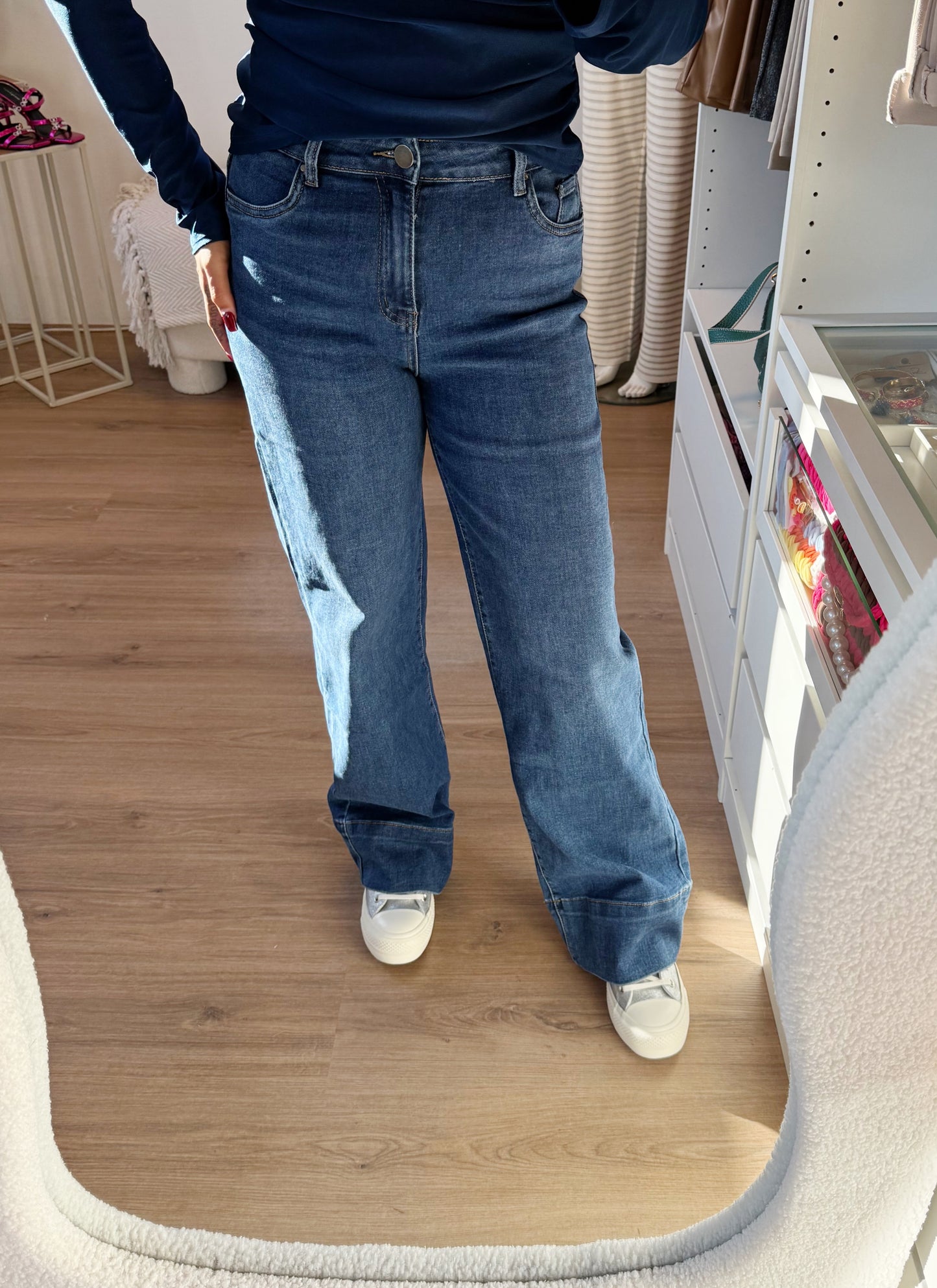 Musthave jeans wide leg denimblue