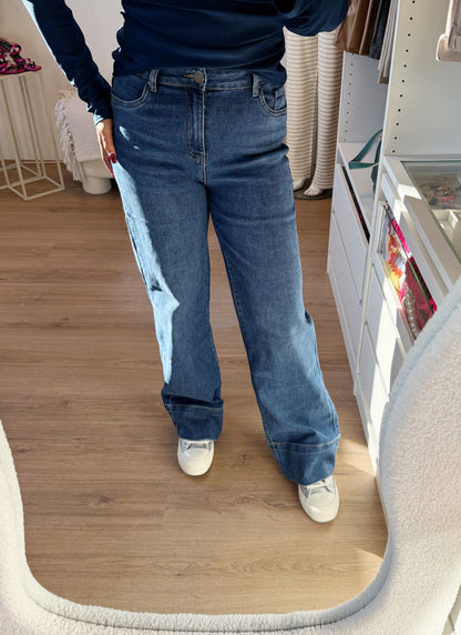 Musthave jeans wide leg denimblue