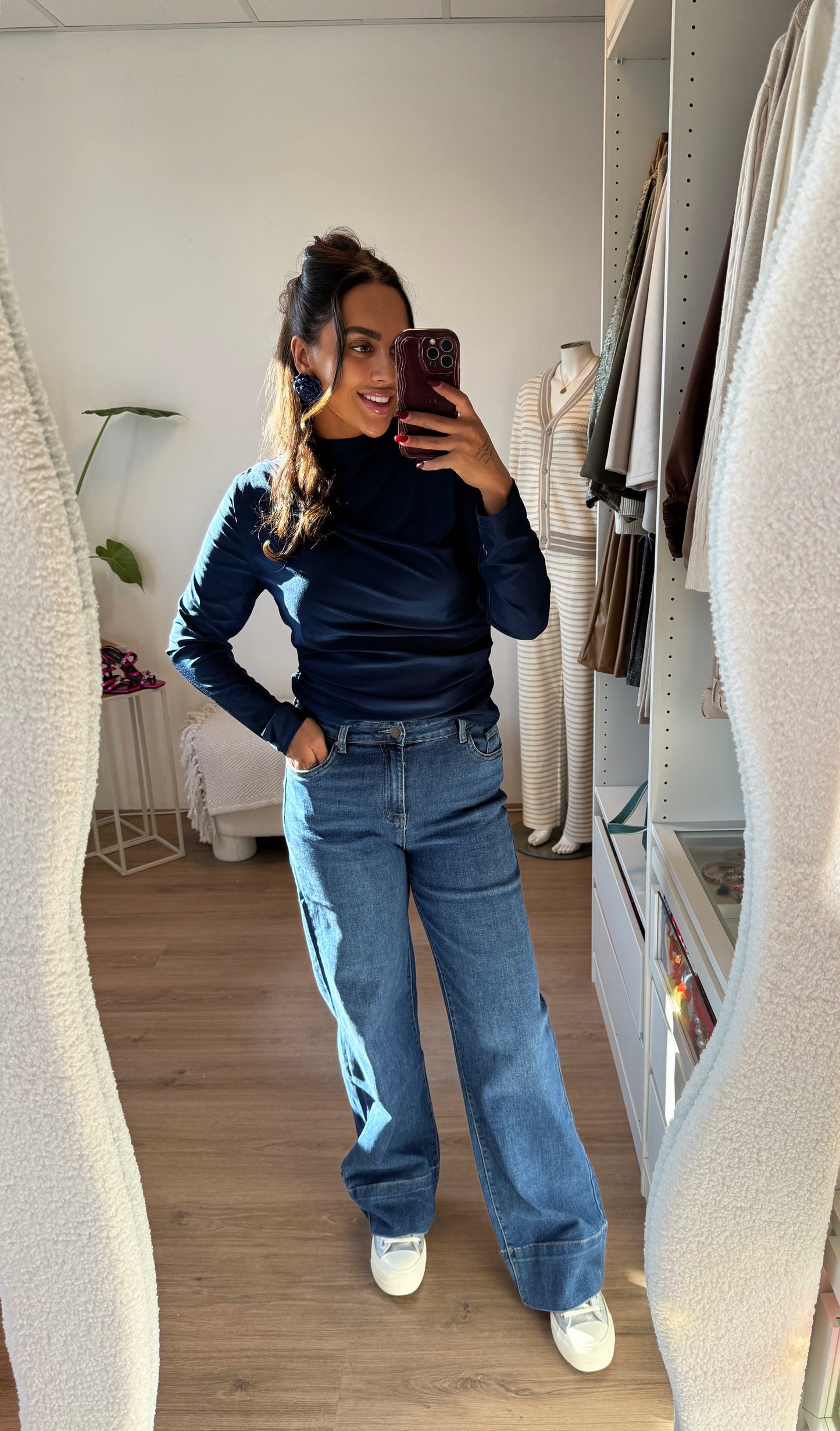 Musthave jeans wide leg denimblue
