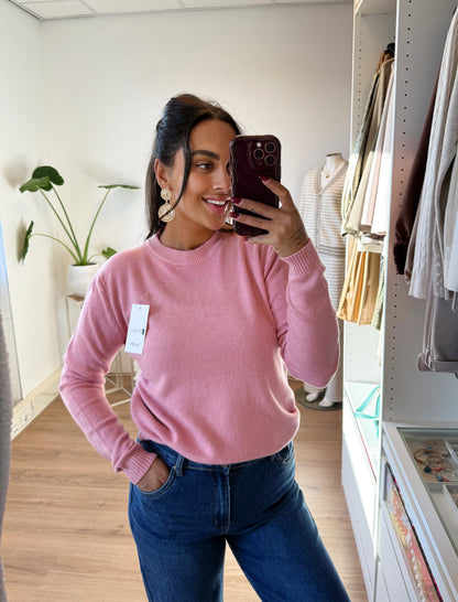 Sweater super soft ronde hals roze