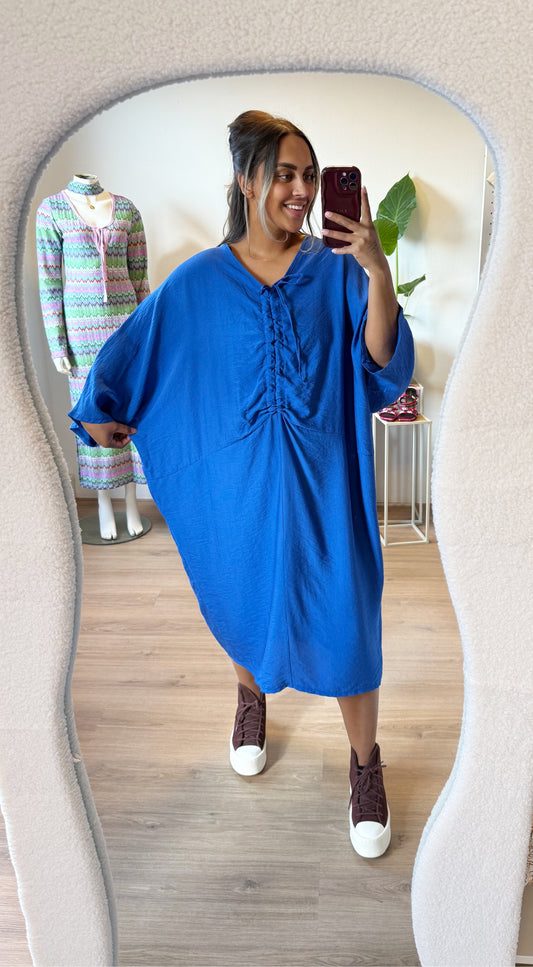 Aurelia drapé dress kobalt