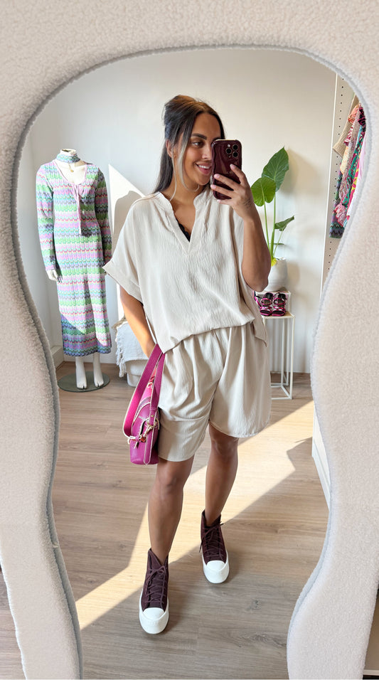 Jenelle two piece set beige
