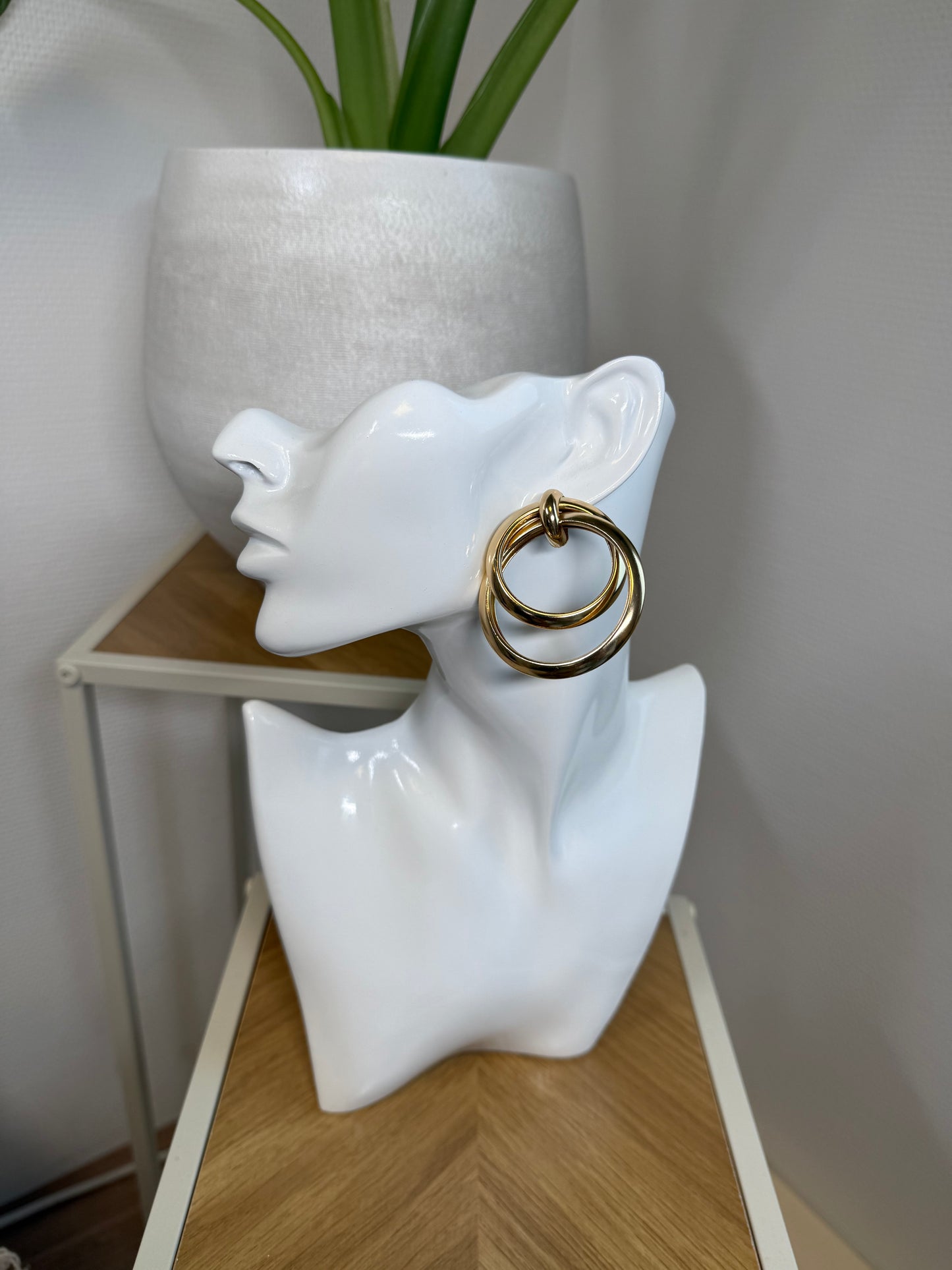 Oorbellen infinity cirkels goud