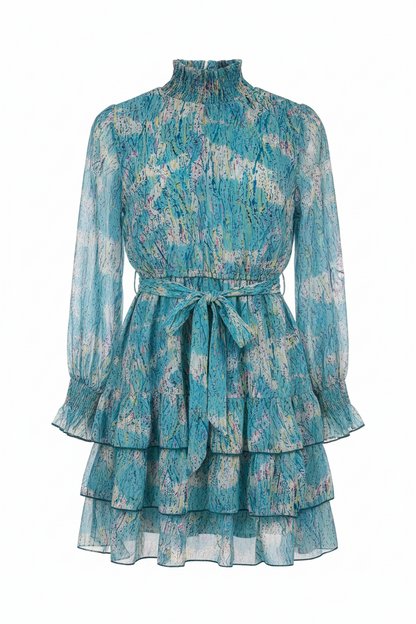 Romee ruffle dress lightblue