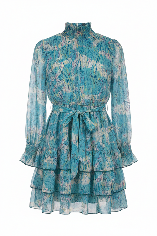 Romee ruffle dress lightblue