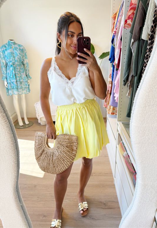 Beau balloon skirt bright yellow