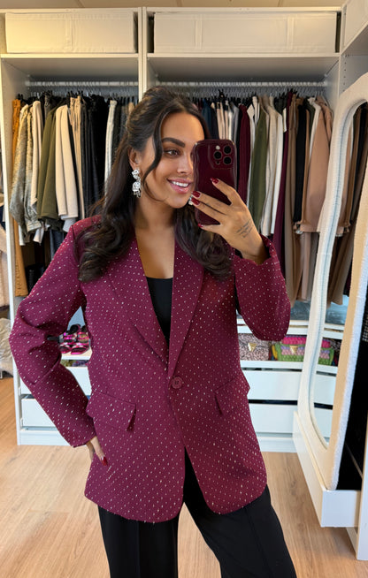 Party glitter blazer bordeaux