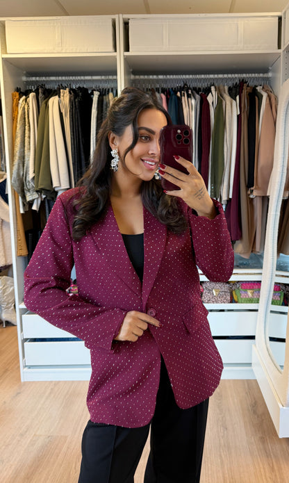 Party glitter blazer bordeaux