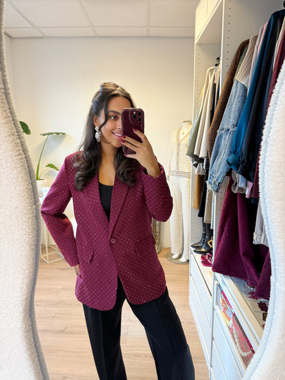 Party glitter blazer bordeaux