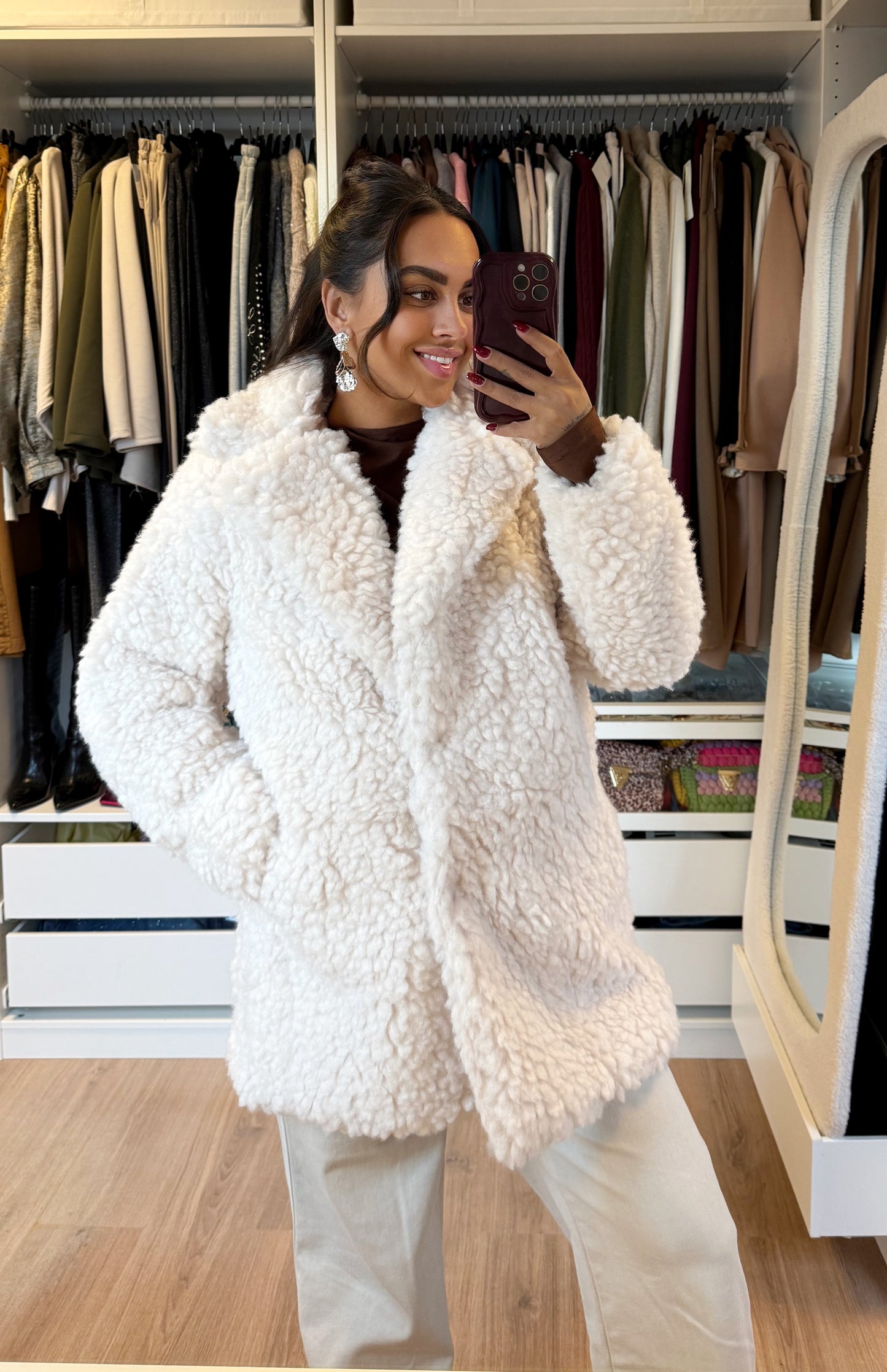 Teddy coat beige