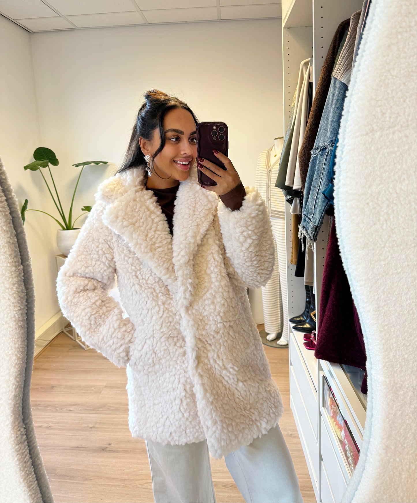 Teddy coat beige
